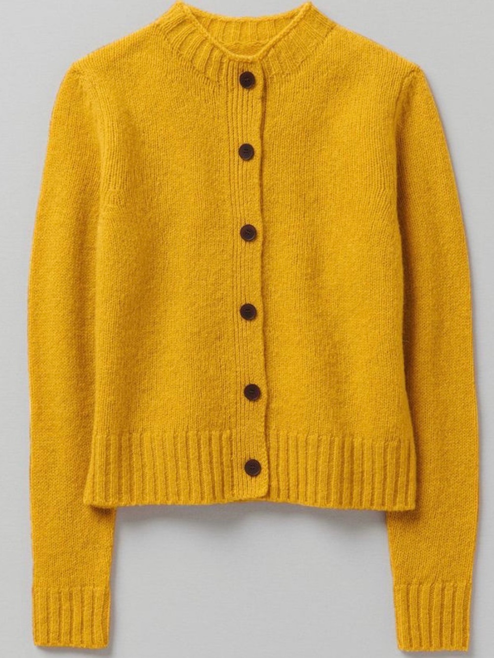 Toast wool cardigan mustard yellow size S